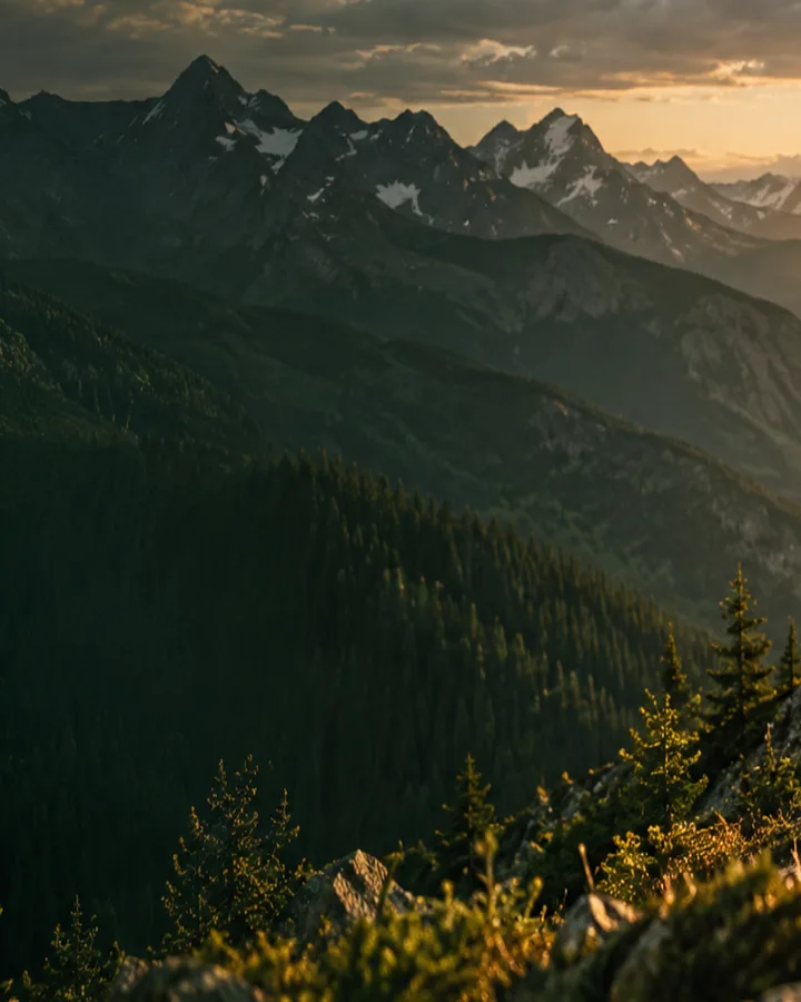 Expansive mountain landscape representing longevity and the outdoors